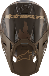 ALPINESTARS Supertech M10 Motorcycle Helmet - Squad - MIPS® - Dark Brown/Gold - Small 8302823-839-SM