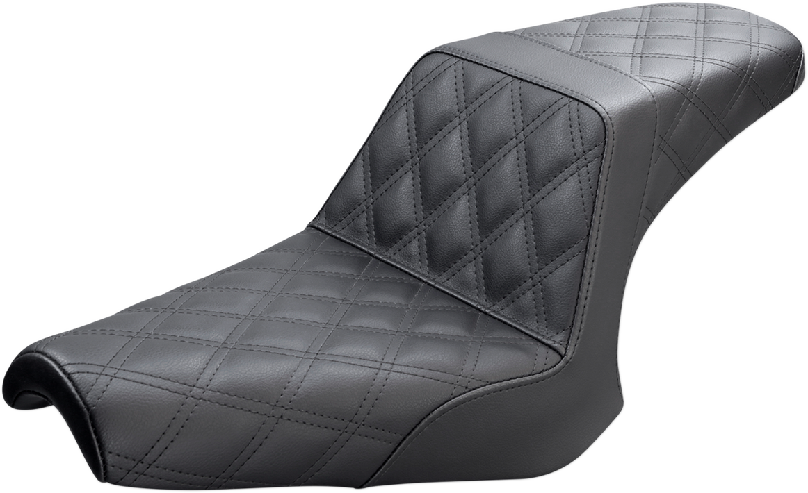 SADDLEMEN Step Up Seat - Full Lattice Stitch - Black Y13-16-175