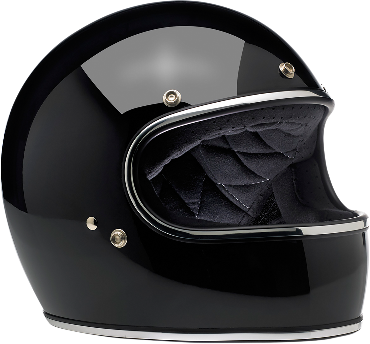 BILTWELL Gringo Motorcycle Helmet - Gloss Black - Small 1002-101-102