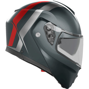 AGV Streetmodular Motorcycle Helmet - Resia - Matte Gray/Silver/Red - XL 2118296002006XL