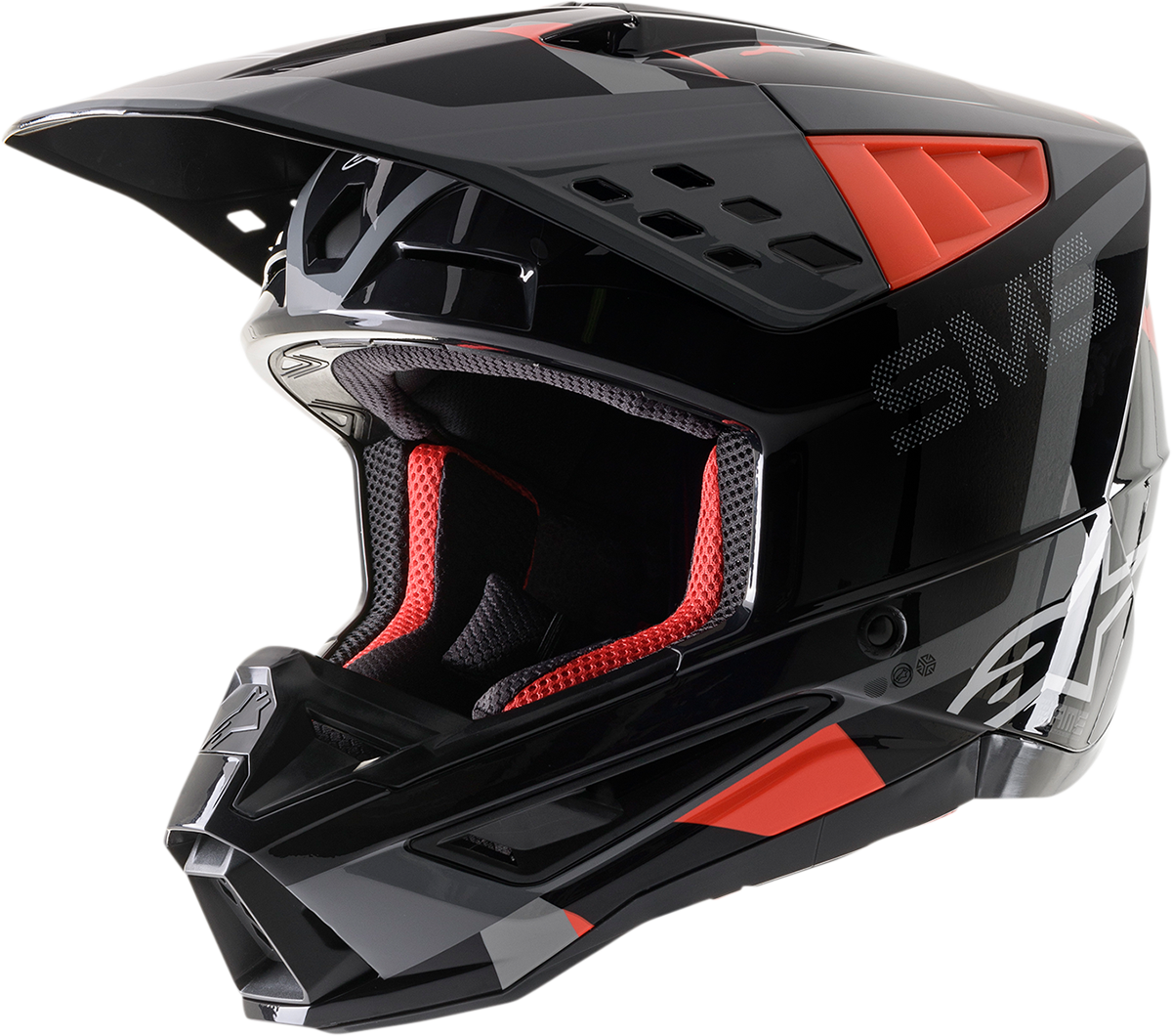 ALPINESTARS SM5 Motorcycle Helmet - Rover - Gray/Red - XS 8303921-1392-XS