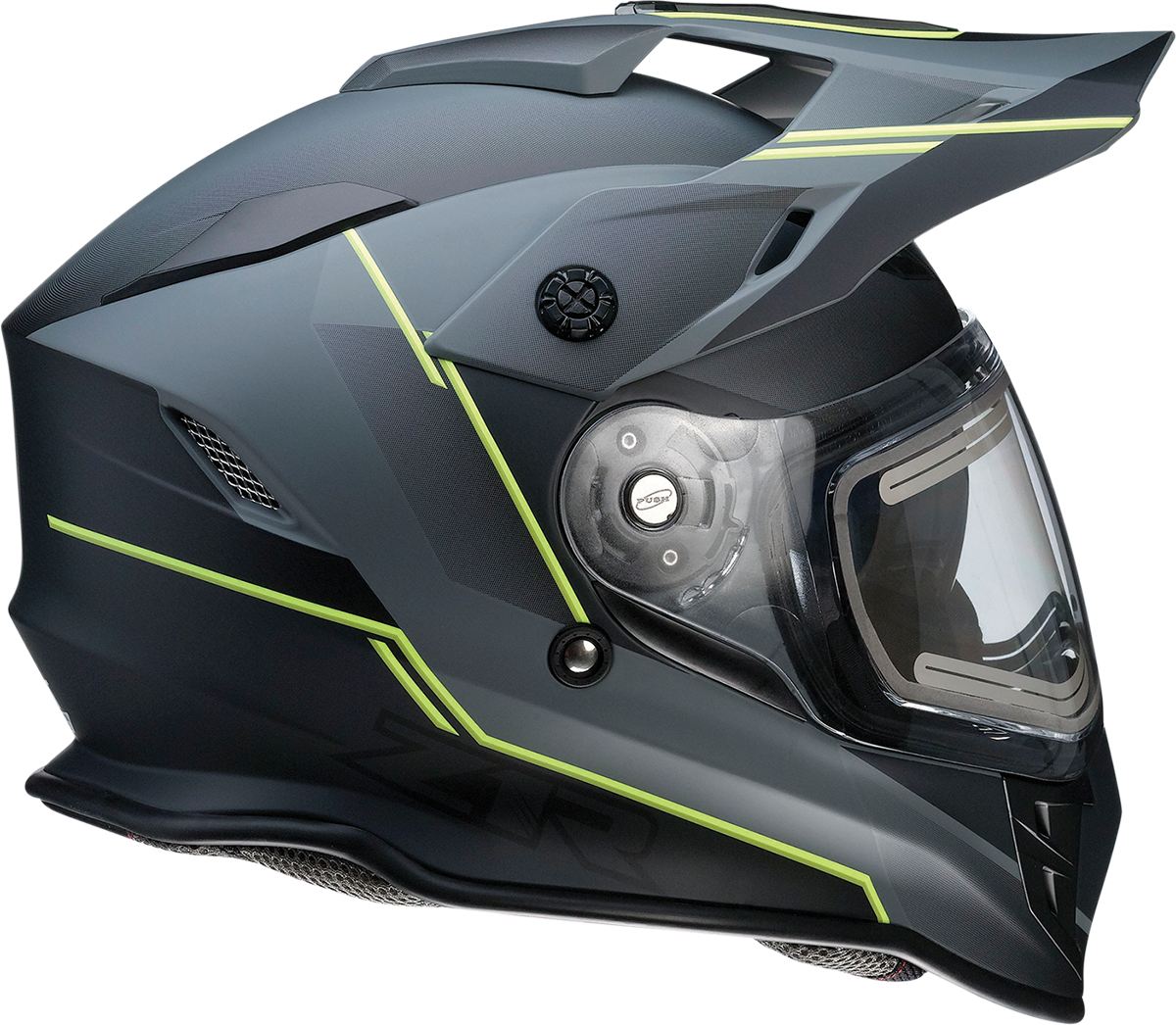 Z1R Range Motorcycle Helmet - Bladestorm - Gray/Black/Hi-Viz Yellow - Small 0101-14066