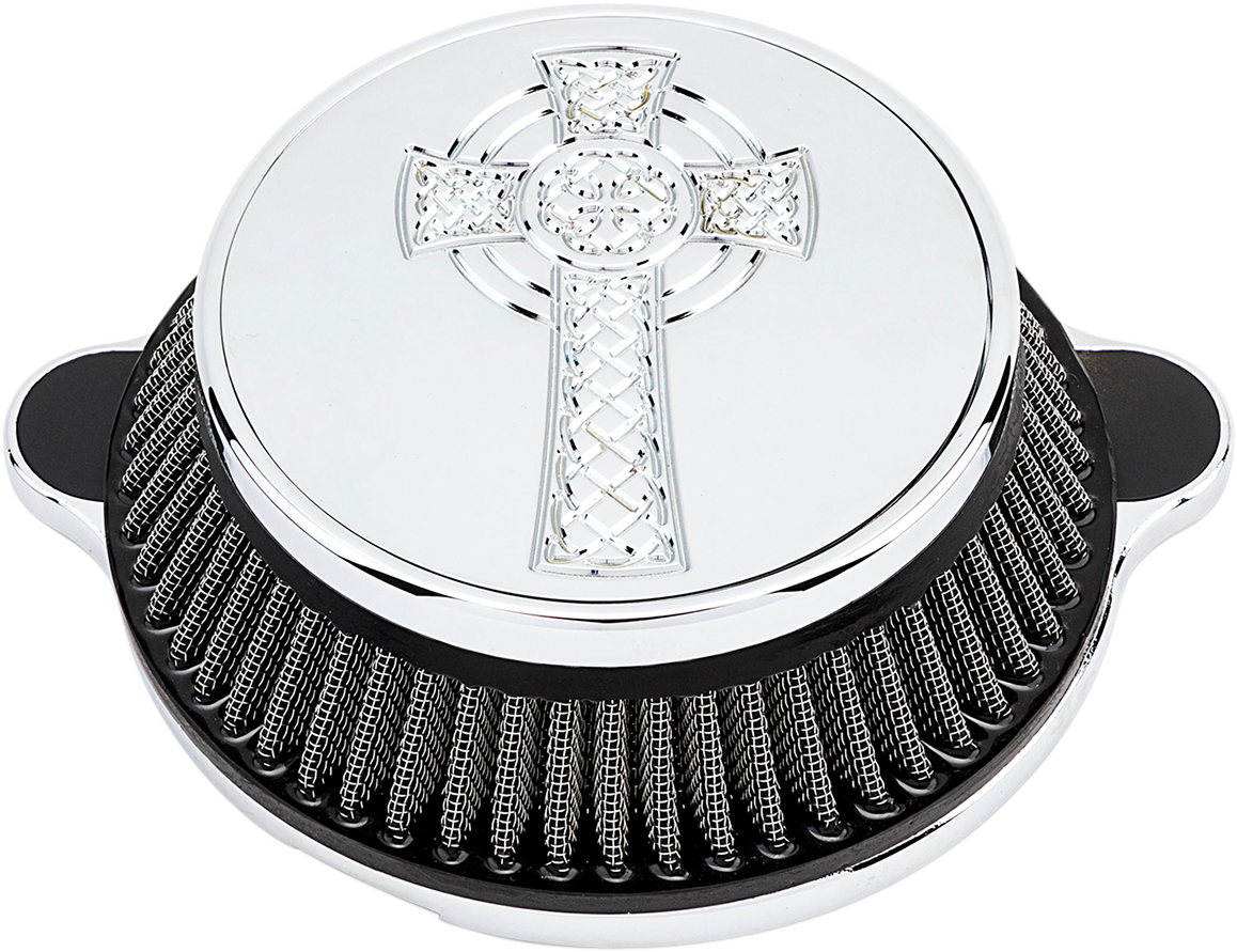 LA CHOPPERS Celtic Cross Air Cleaner - Chrome - M8 LA-2397-03