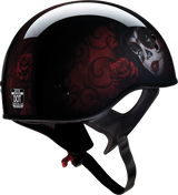 Z1R Vagrant Motorcycle Helmet - Red Catrina - Black/Red - Large 0103-1316