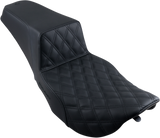 SADDLEMEN Step-Up Seat - Front Lattice Stitch - Black 897-06-172