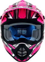 AFX Fx-17y Motorcycle Helmet - Butterfly - Matte Hot Pink - Medium 0111-1379