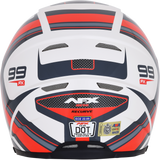 AFX FX-99 Motorcycle Helmet - Recurve - Pearl White/Red - Medium 0101-11127