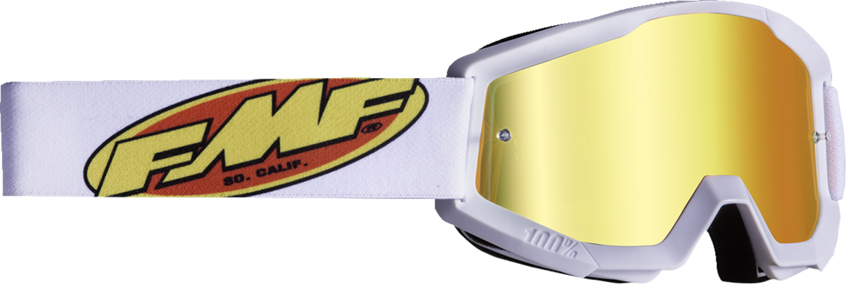 FMF PowerCore Goggles - Core - White - Red Mirror F-50051-00005 2601-3184