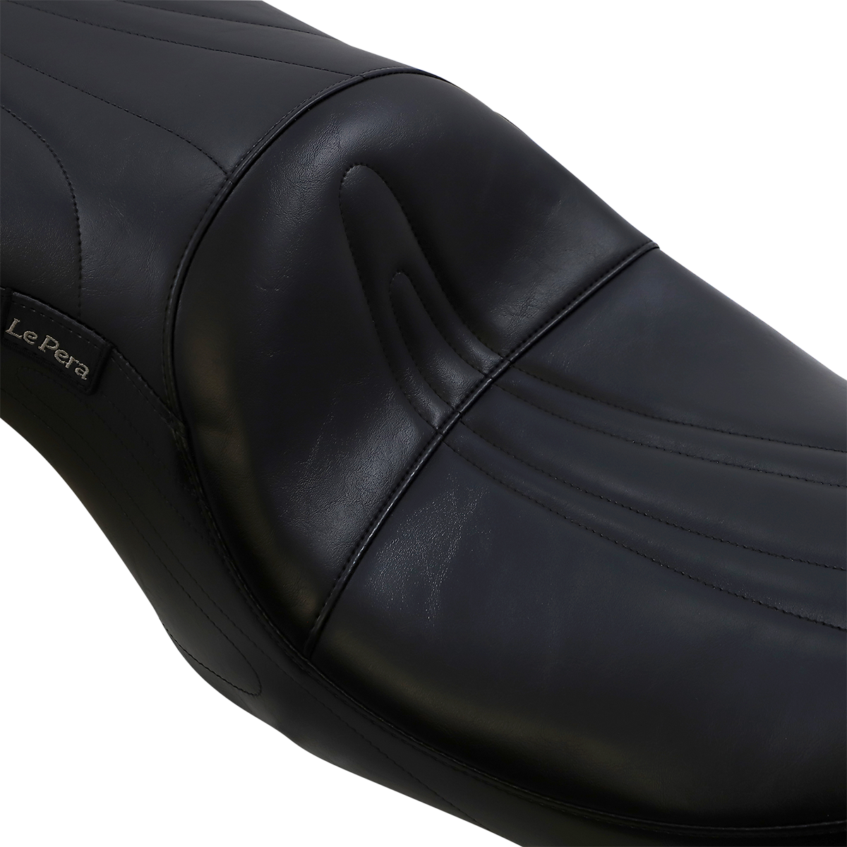 LE PERA Sorrento 2-Up Seat - Stitched - Black - FLHR '02-'07 LH-907RK