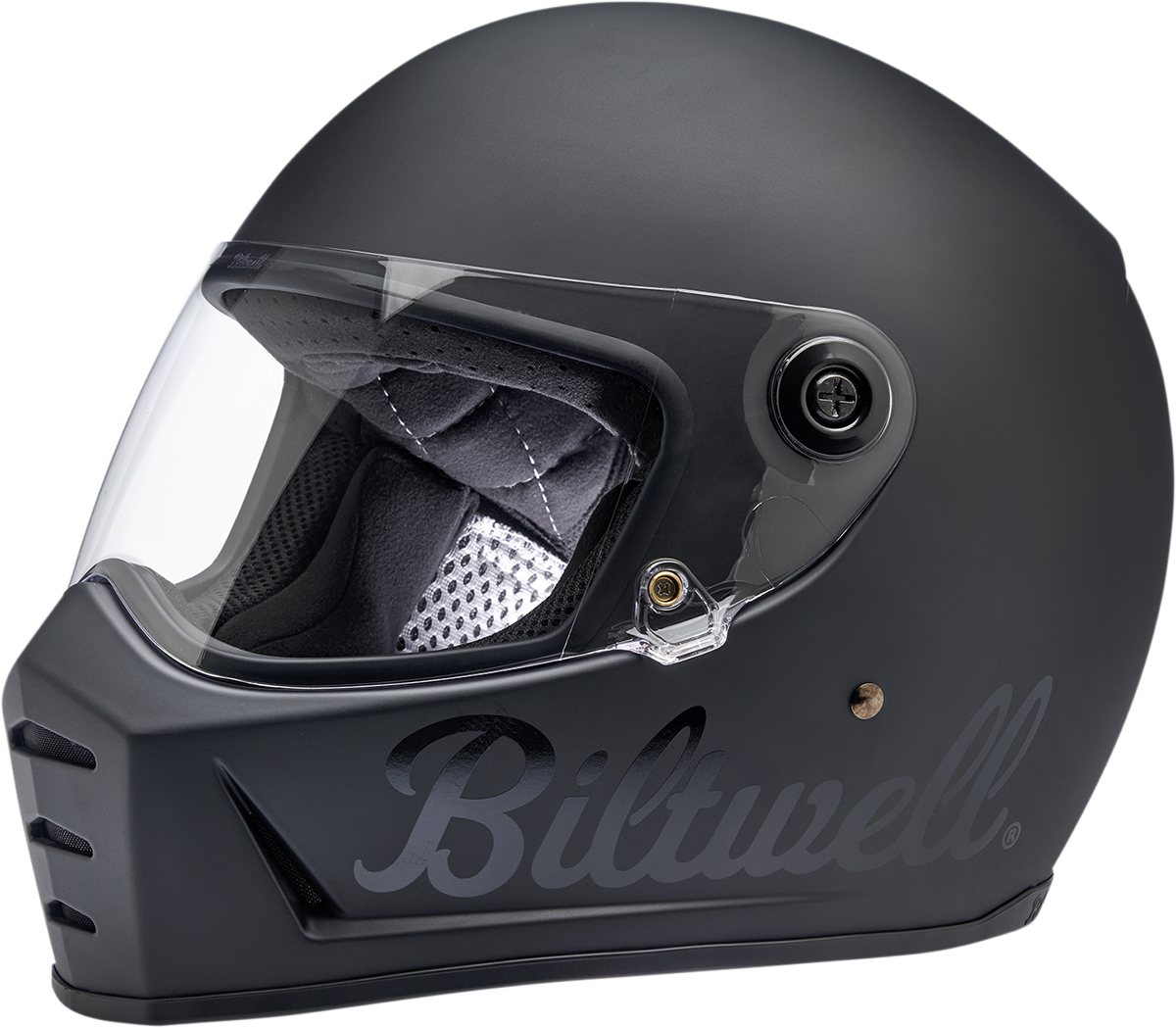 BILTWELL Lane Splitter Motorcycle Helmet - Flat Black Factory - Large 1004-638-104