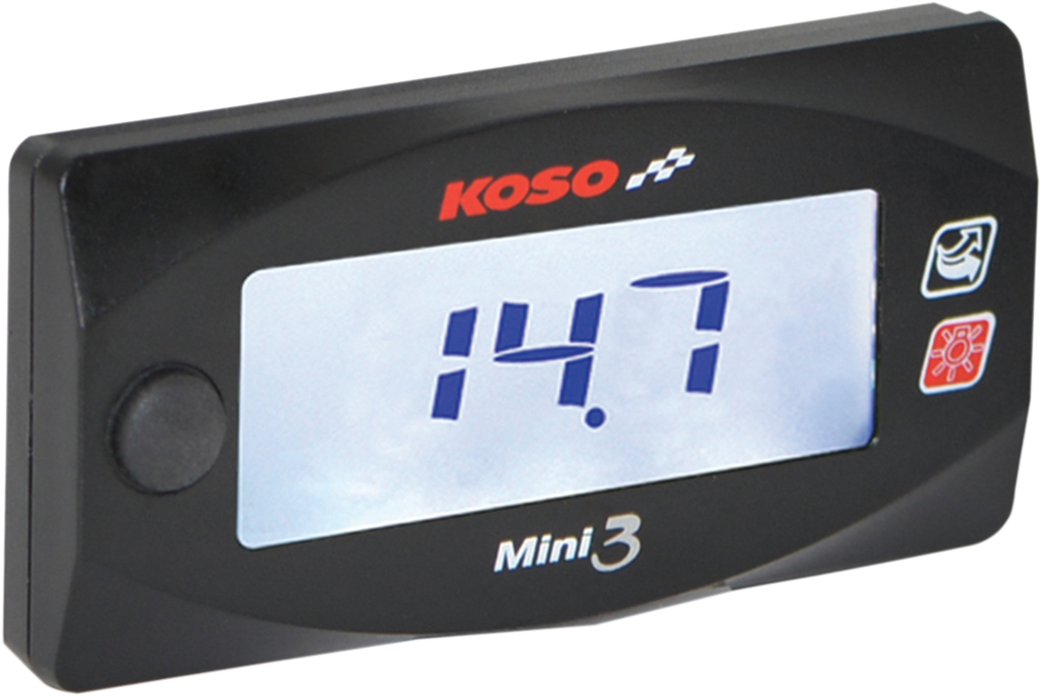 KOSO NORTH AMERICA Mini 3 Air/Fuel Ratio Meter - '14-'15 Honda Grom O2 SENSOR NOT INLCUDED BA003214