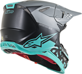 ALPINESTARS Supertech M8 Motorcycle Helmet - Radium - MIPS - Black Matte/Mid Gray/Teal - 2XL 8301519-1306-2X