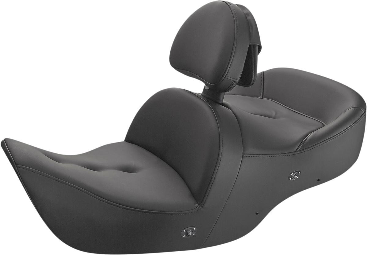 SADDLEMEN Seat - Roadsofa - With Backrest - Pillow Top - Black - Heated H01-07-181BRHCT