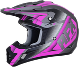 AFX FX-17 Motorcycle Helmet - Force - Frost Gray/Fuchsia - Medium 0110-5210