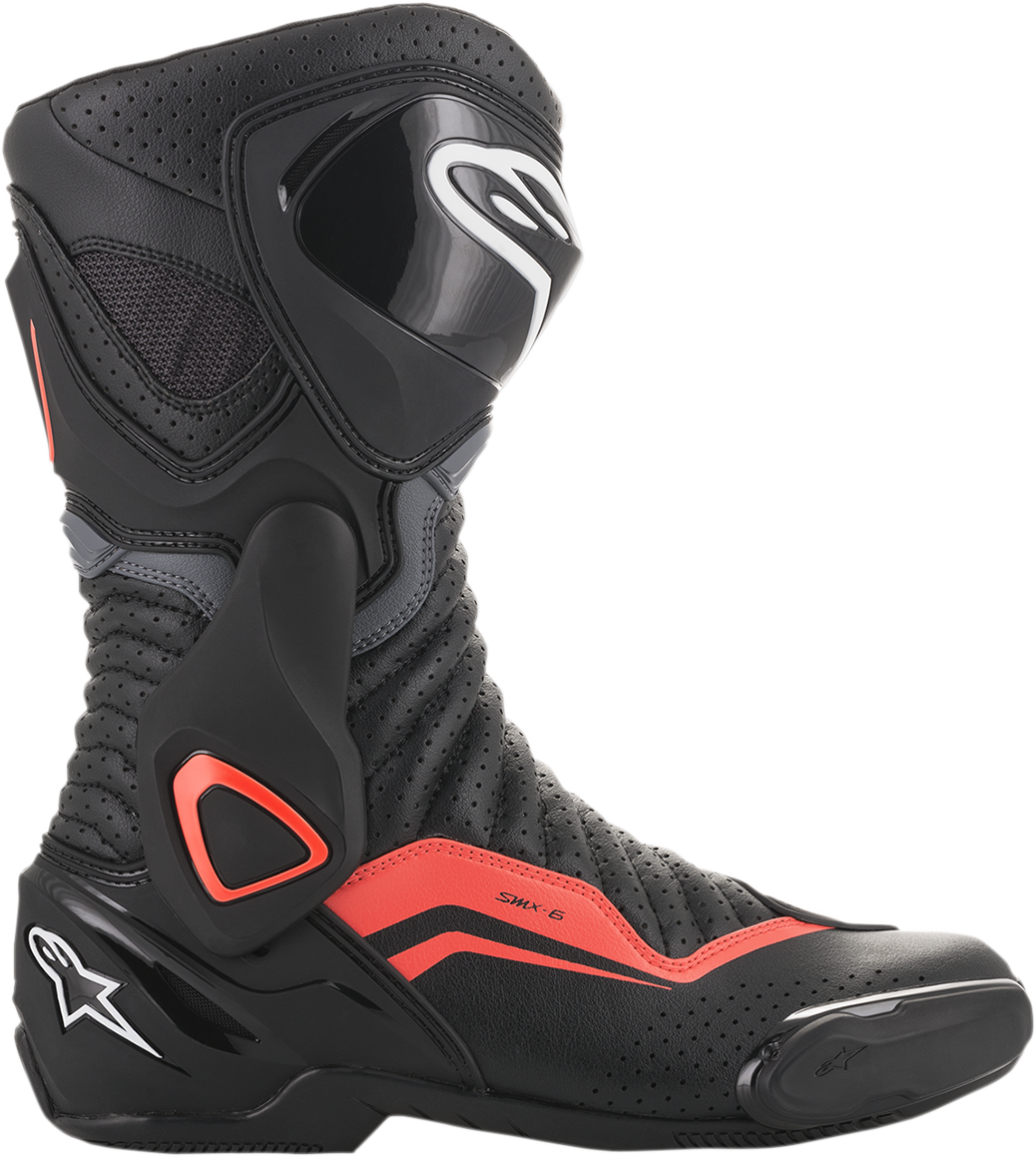 ALPINESTARS SMX-6 v2 Vented Boots - Black/Gray/Red - US 8 / EU 42 2223017-1133-42