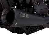 VANCE & HINES 2-into-1 Upsweep Exhaust System - Black - Stainless Steel 47323