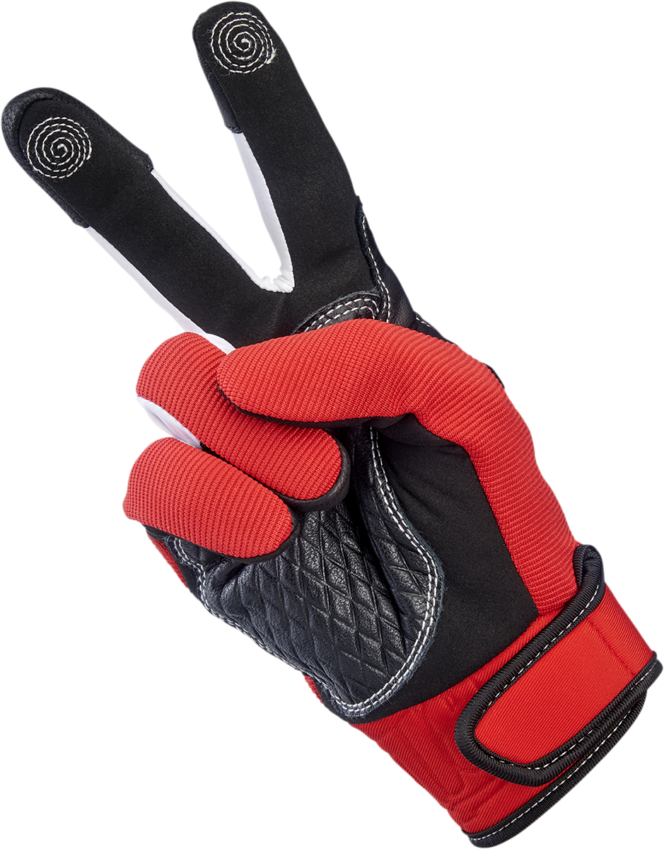 BILTWELL Baja Gloves - Red - Medium 1508-0801-303