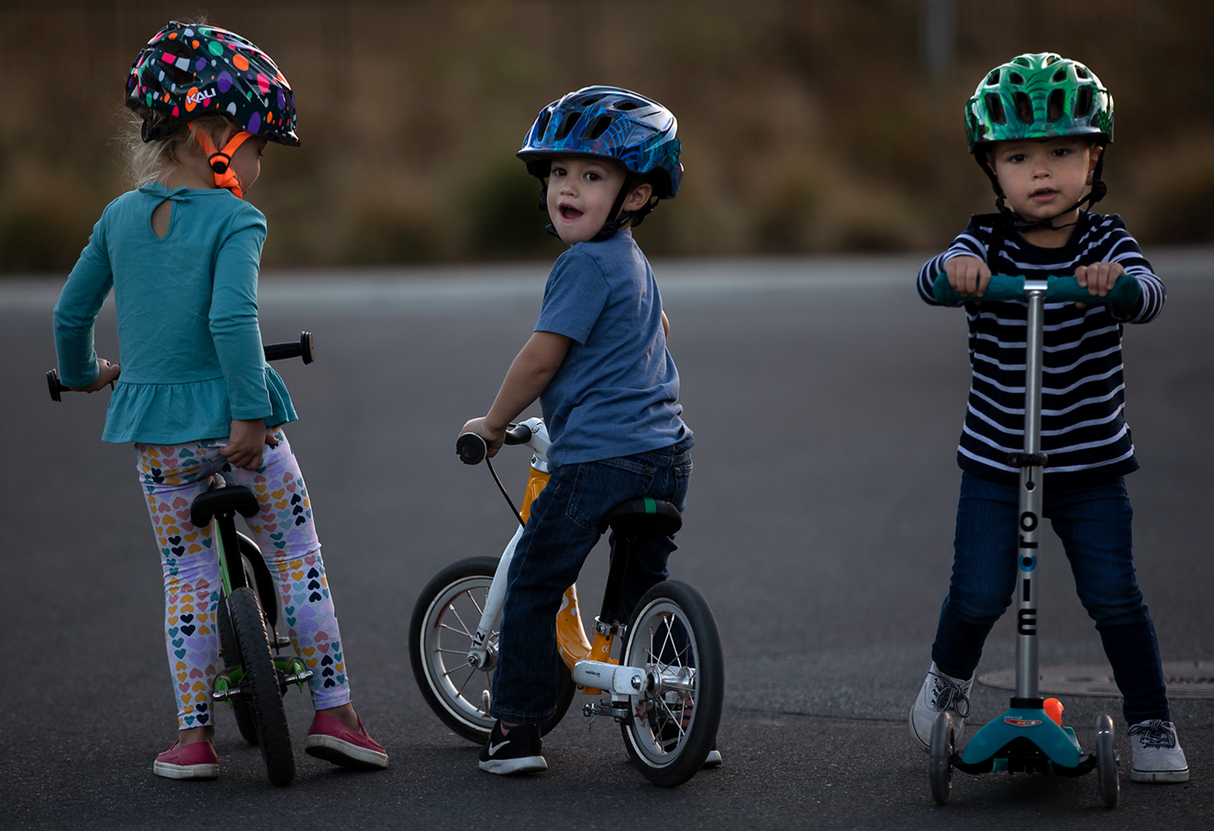 KALI Child Chakra Lighted Bicycle Helmet - Jungle - Gloss Blue - Small 221022225