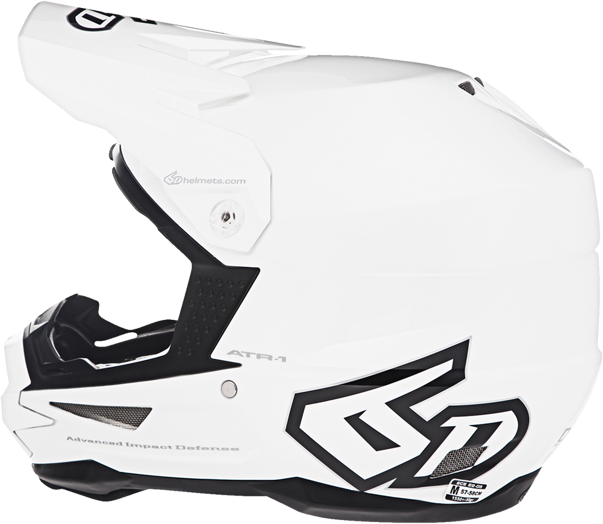 6D ATR-1 Motorcycle Helmet - White - XS 10-3724