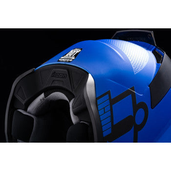 OPEN BOX NEW ICON Airflite™ Motorcycle Helmet - Jewel - MIPS® - Blue - Large 0101-14193