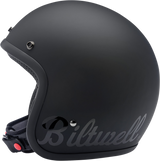 BILTWELL Bonanza Motorcycle Helmet - Flat Black Factory - XS 1001-638-201