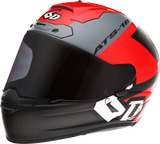 6D ATS-1R Motorcycle Helmet - Wyman - Red/Gray - Small 30-0735