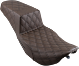 SADDLEMEN Step-Up Seat - Full Lattice Stitch - Brown 897-06-175BR