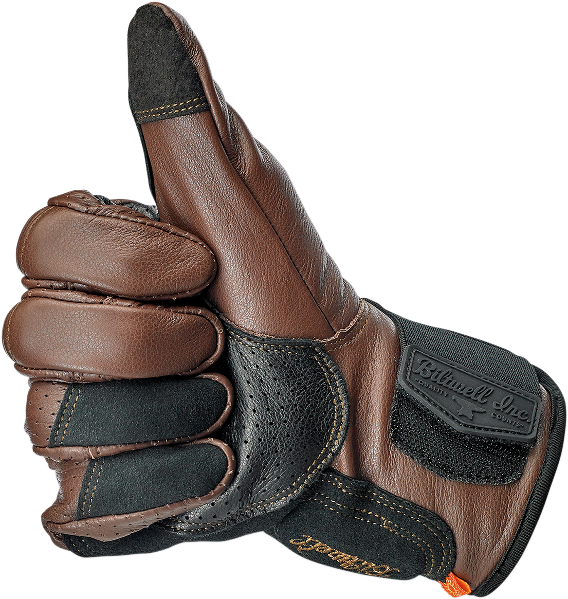 BILTWELL Borrego Gloves - Chocolate/Black - Large 1506-0201-304