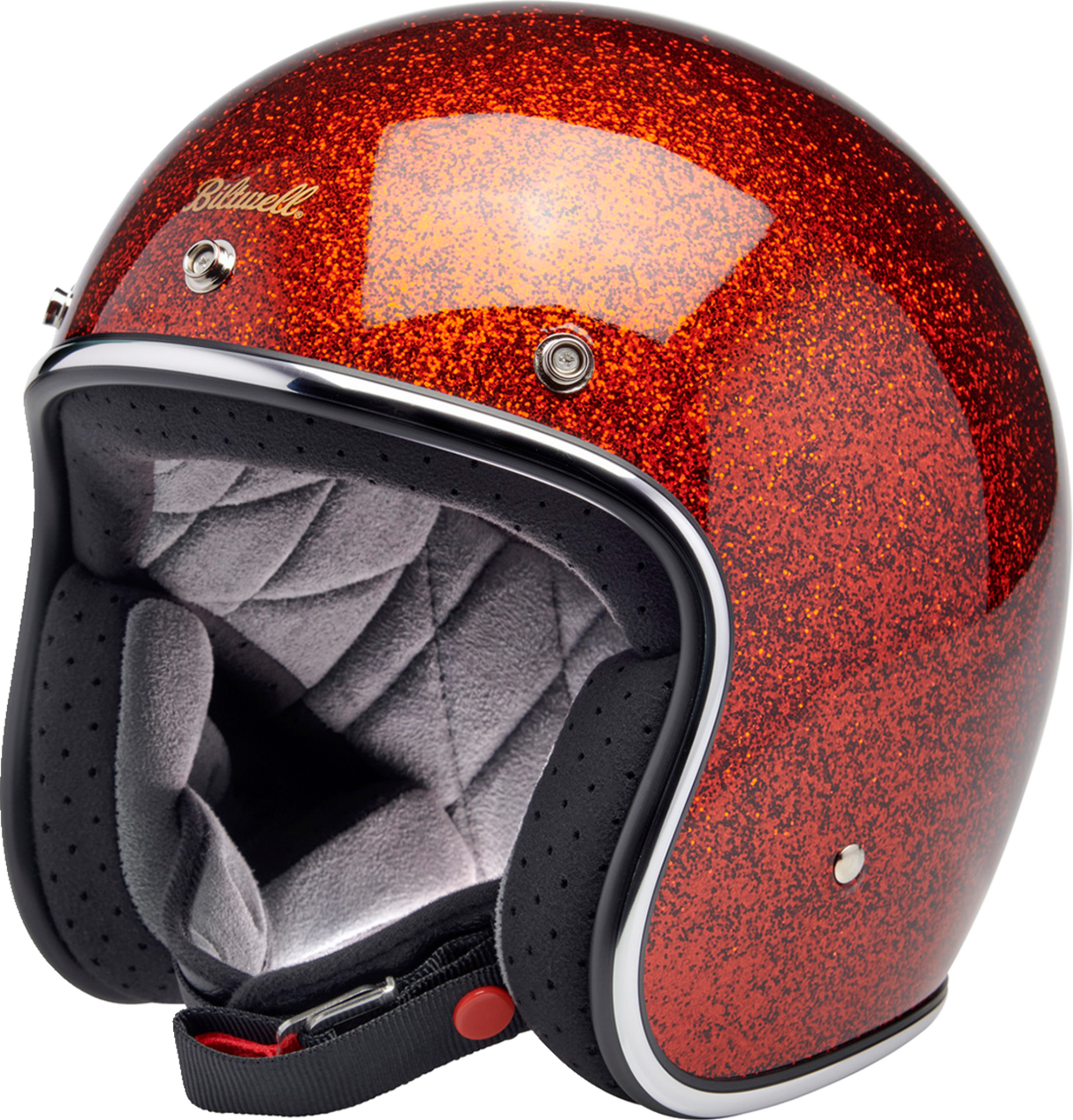 BILTWELL Bonanza Motorcycle Helmet - Rootbeer Megaflake - Medium 1001-457-203