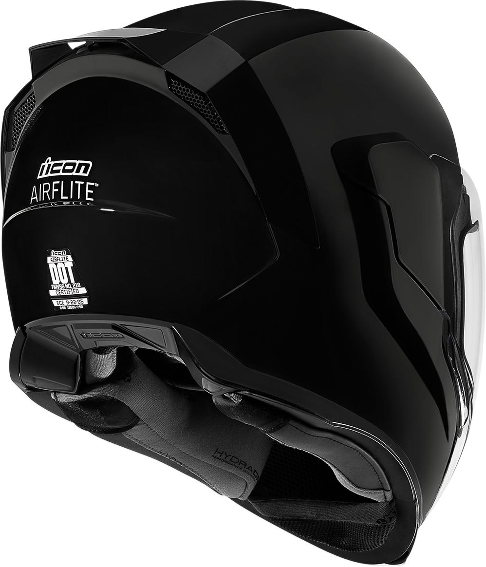 ICON Airflite™ Motorcycle Helmet - Gloss - Black - Large 0101-10857