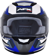 AFX FX-99 Motorcycle Helmet - Recurve - Pearl White/Blue - Large 0101-11123