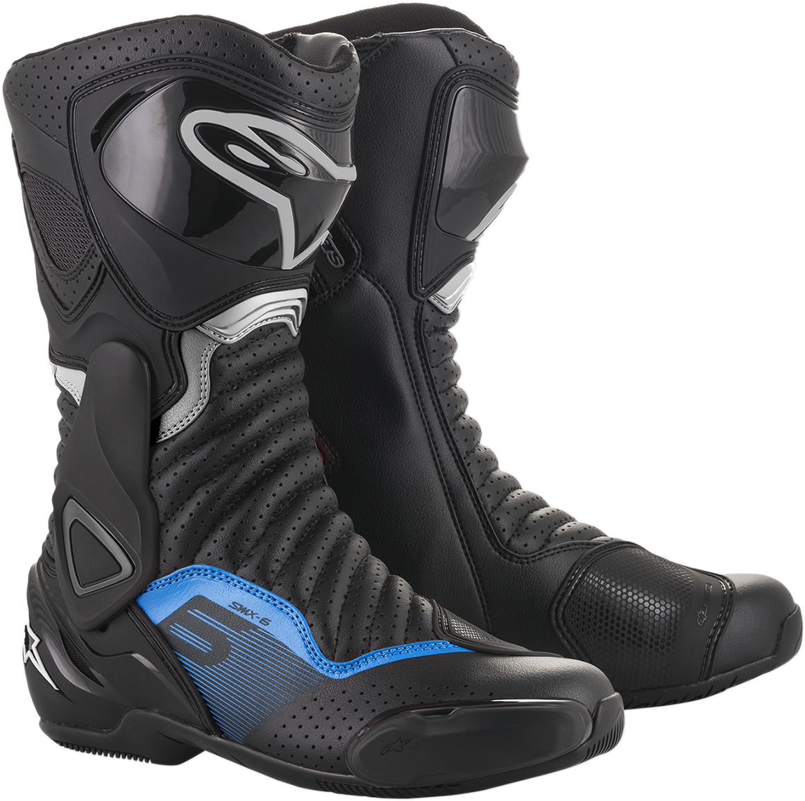 ALPINESTARS SMX-6 v2 Vented Boots - Black/Gray/Blue - US 12.5 / EU 48 2223017-1178-48