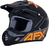 AFX FX-17 Motorcycle Helmet - Aced - Matte Black/Orange - Large 0110-6506