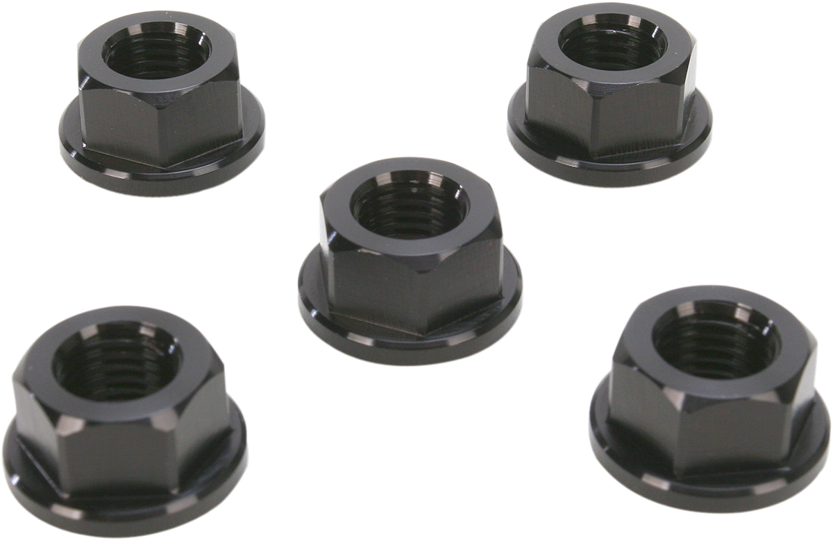 DRIVEN RACING Aluminum Sprocket Nuts - Black - M10 x 1.25 DSN5BK