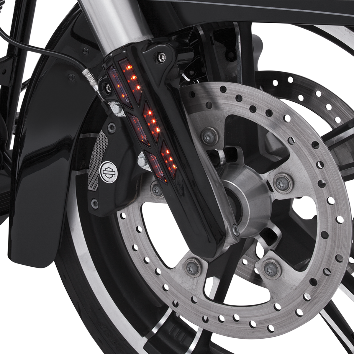 CIRO Forkini Lower Leg Covers - Gloss Black - With LEDs 43003