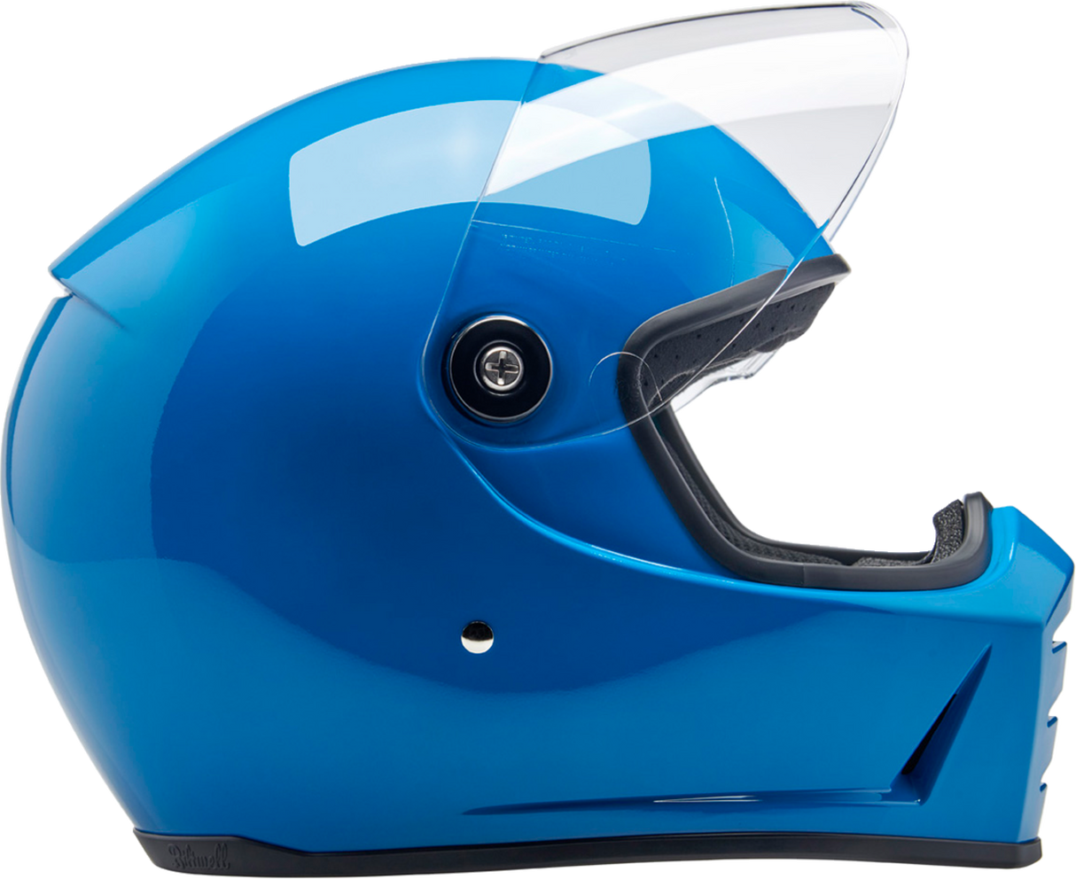 BILTWELL Lane Splitter Motorcycle Helmet - Gloss Tahoe Blue - Small 1004-129-502