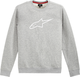 ALPINESTARS Ageless Crew Fleece - Heather Gray/White - Large 1212513221126L