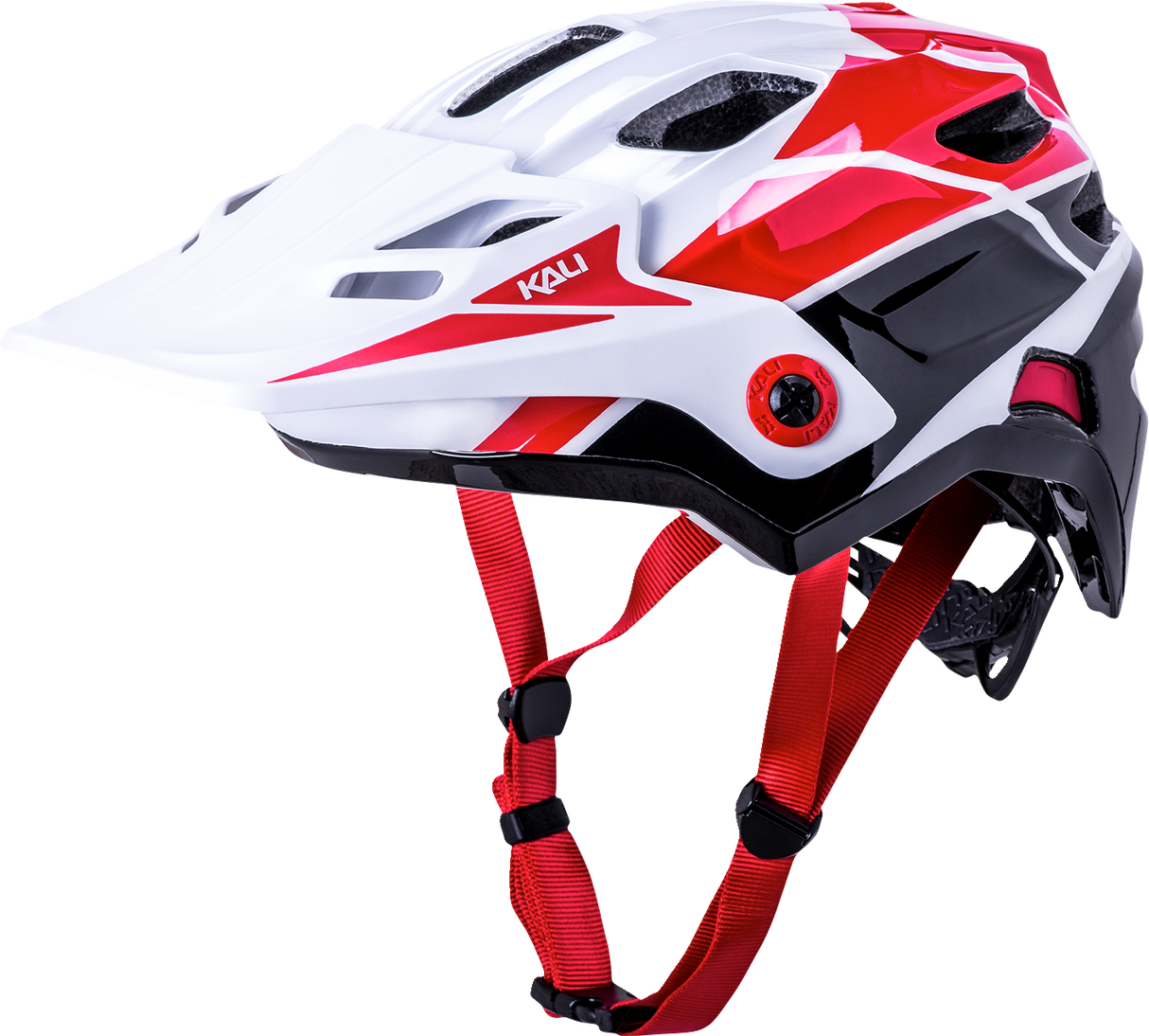 KALI Child Maya Full Face Bicycle Helmet - Race - Gloss White/Red/Black 0221922112