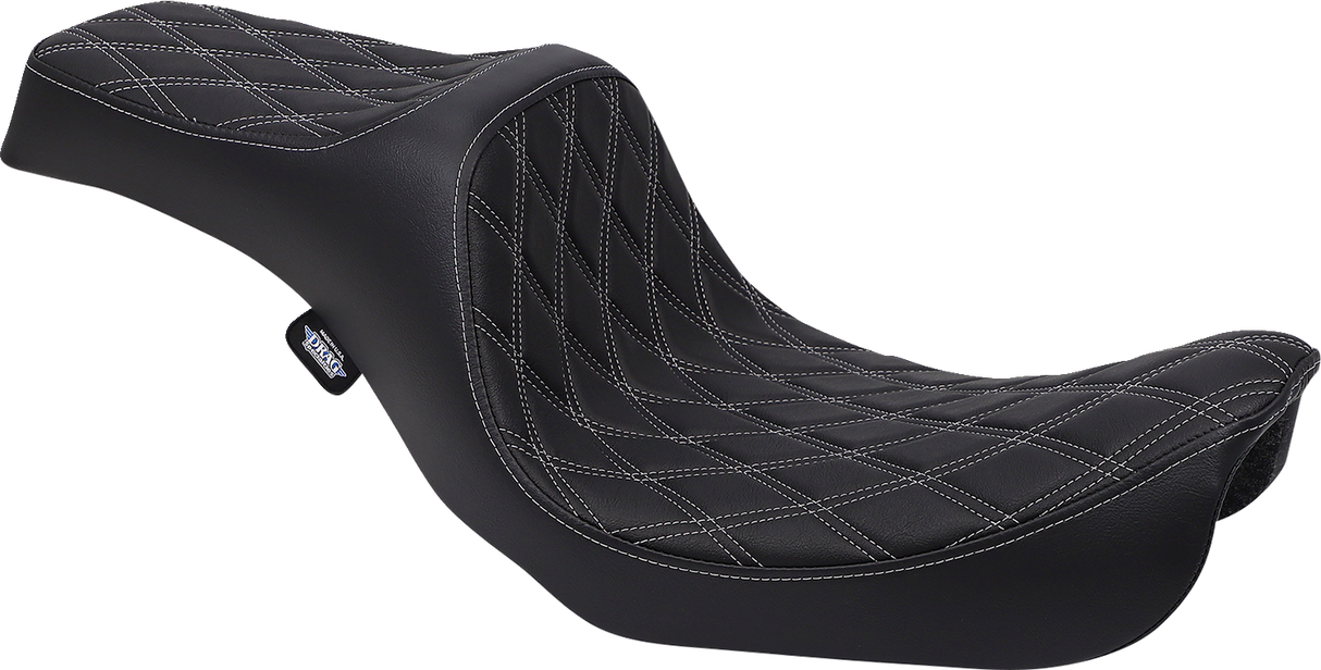 DRAG SPECIALTIES Predator III Seat - Double Diamond - Silver Stitching 0803-0603