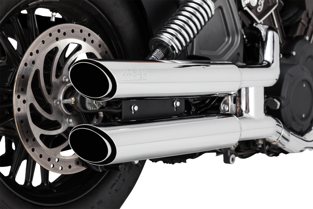 Vance & Hines Exhaust for Indian Scout 2015-2024 PCX 3" Twin Slash Slip-On Mufflers in Chrome 18323