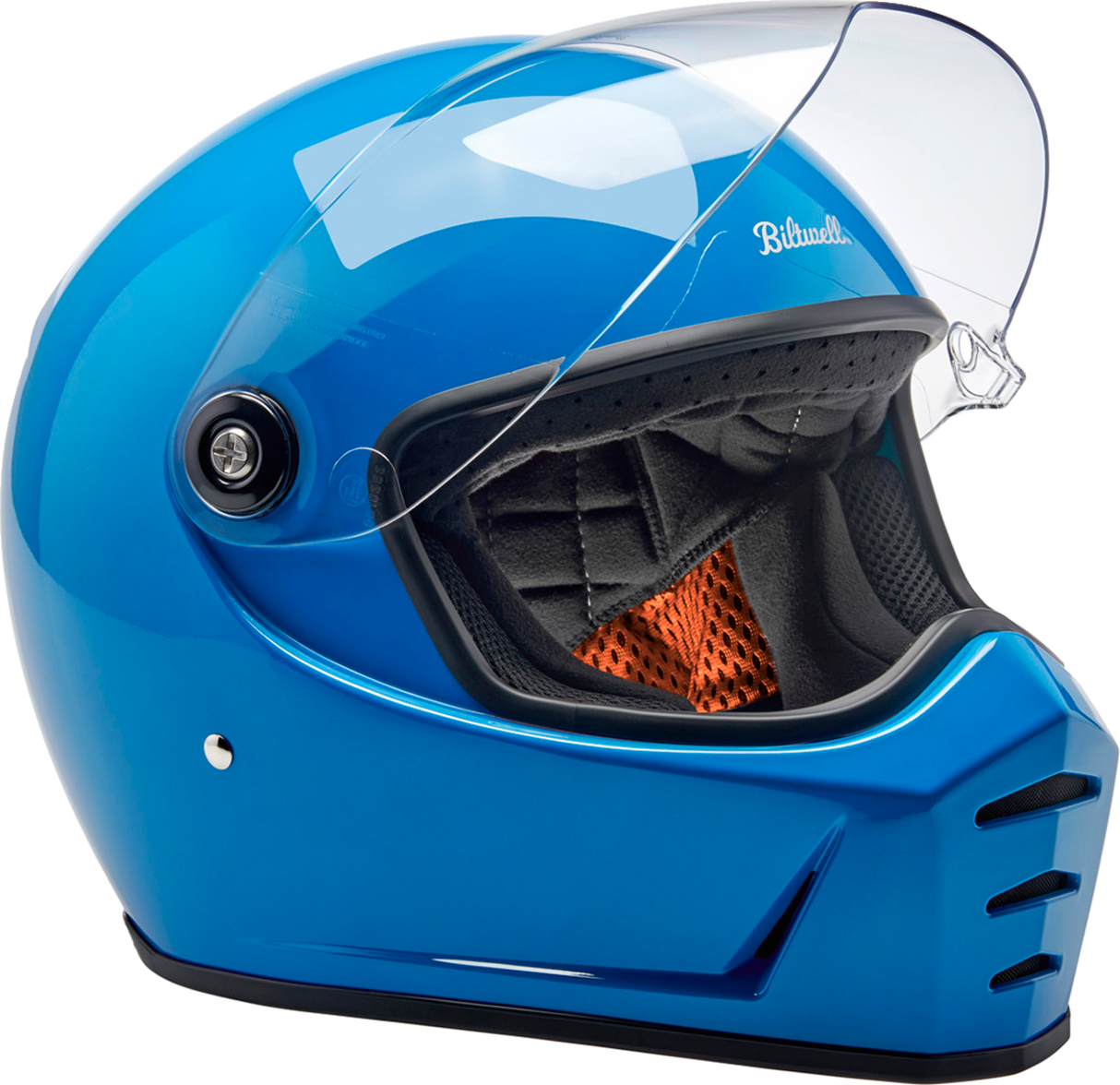 BILTWELL Lane Splitter Motorcycle Helmet - Gloss Tahoe Blue - XS 1004-129-501