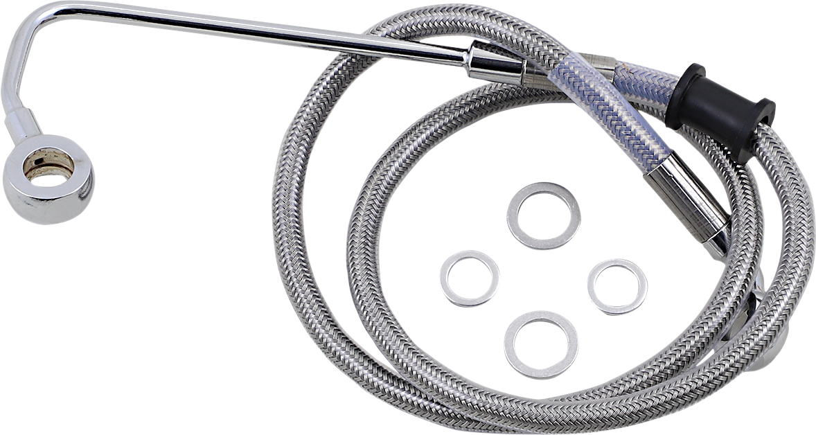 DRAG SPECIALTIES Brake Line - Front (Upper) - Stainless Steel 618302