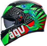 AGV K3 Motorcycle Helmet - Kamaleon - Black/Red/Green - Large 2118381004013L