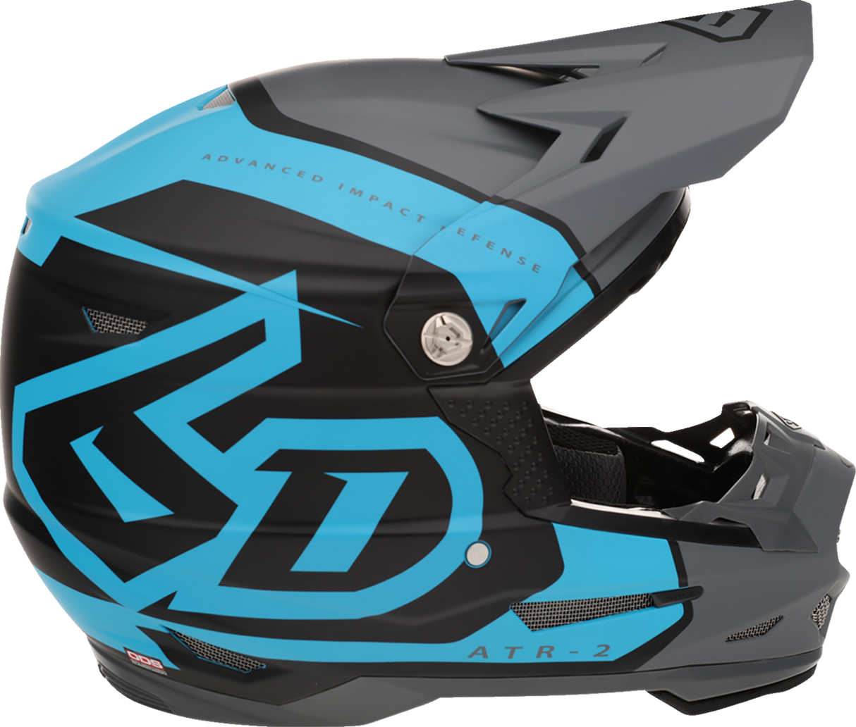 6D ATR-2 Motorcycle Helmet - Torque - Cyan/Gray - XS 12-3234