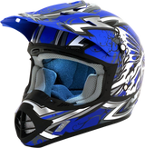 AFX FX-17Y Motorcycle Helmet - Butterfly - Matte Blue - Medium 0111-1388