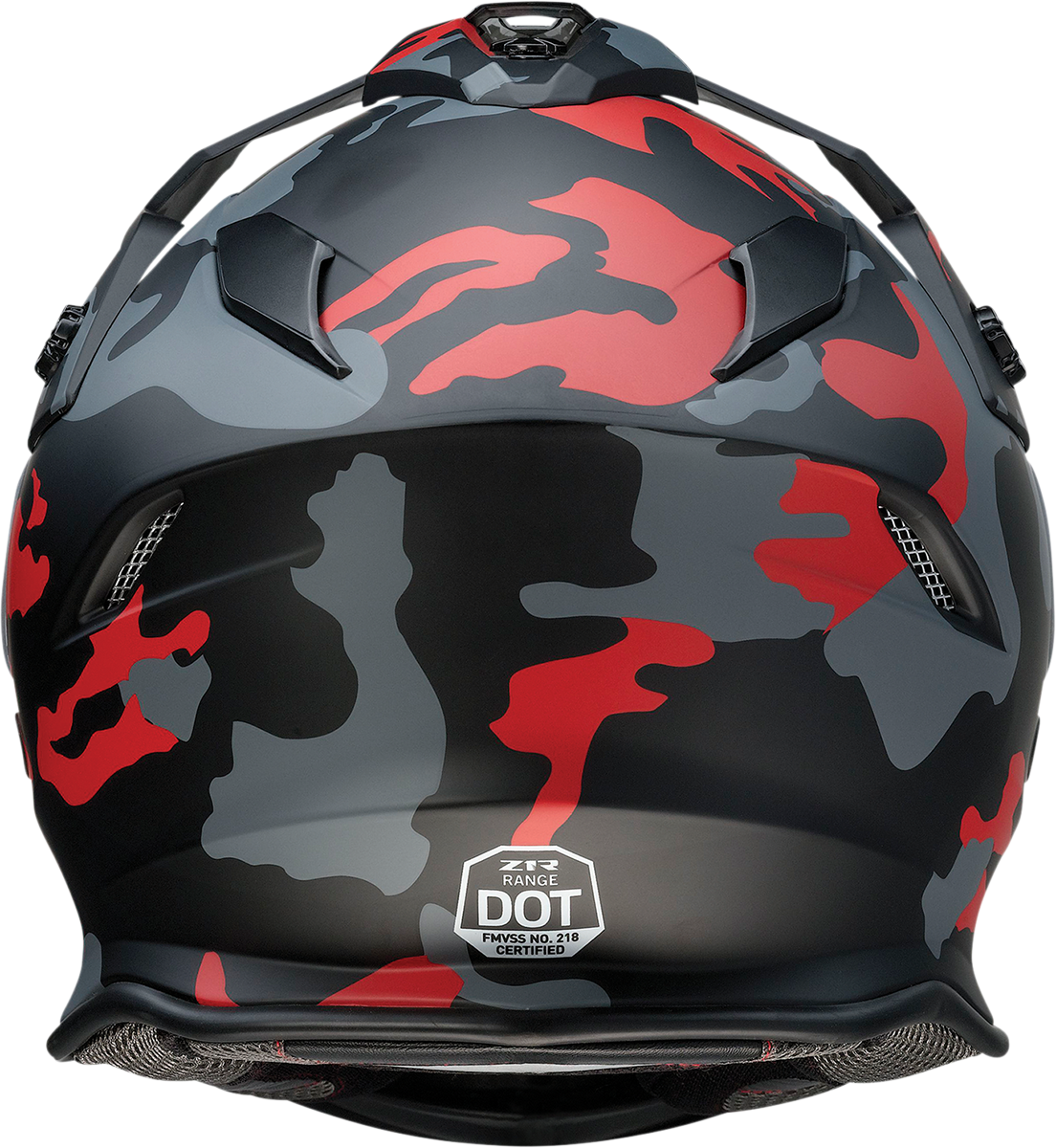 Z1R Range Motorcycle Helmet - Camo - Red - Small 0140-0094