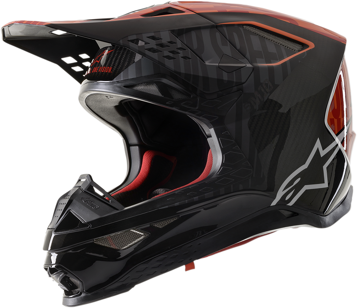 ALPINESTARS Supertech M10 Motorcycle Helmet - Alloy - MIPS - Black/Orange/Red - Medium 8301720-1403-MD