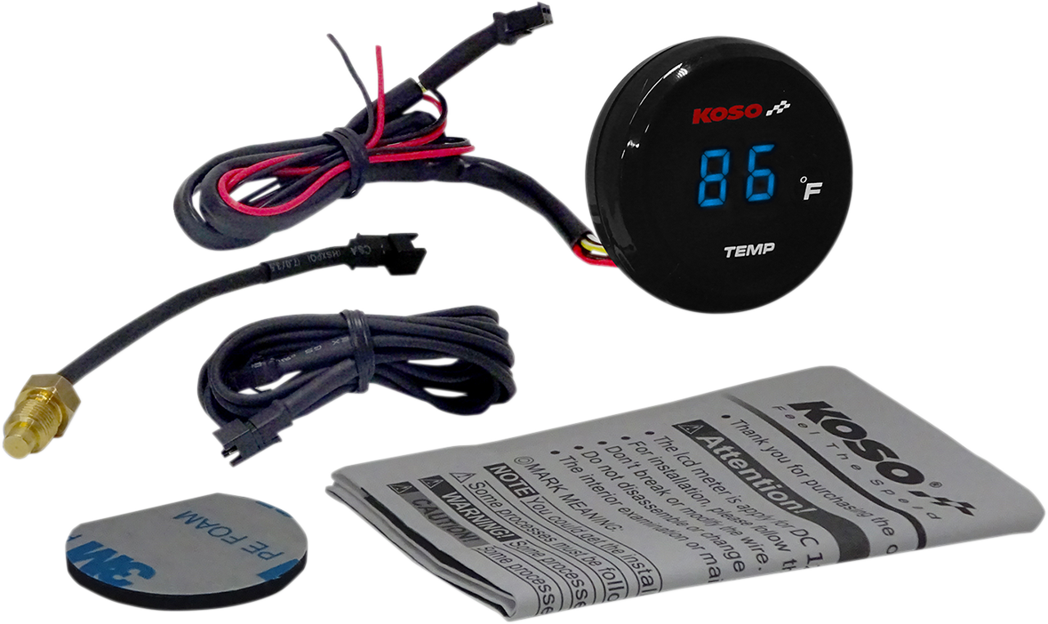 KOSO NORTH AMERICA I-Gear Thermometer - Blue Digits BA067B12