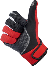 BILTWELL Baja Gloves - Red - Small 1508-0801-302