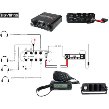 NAVATLAS Intercom/Radio and Headset Kit - 4-Seat - Beige NIRBHBE4